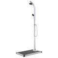 Gartendusche mit Grauer Bodenplatte 220 cm Aluminium