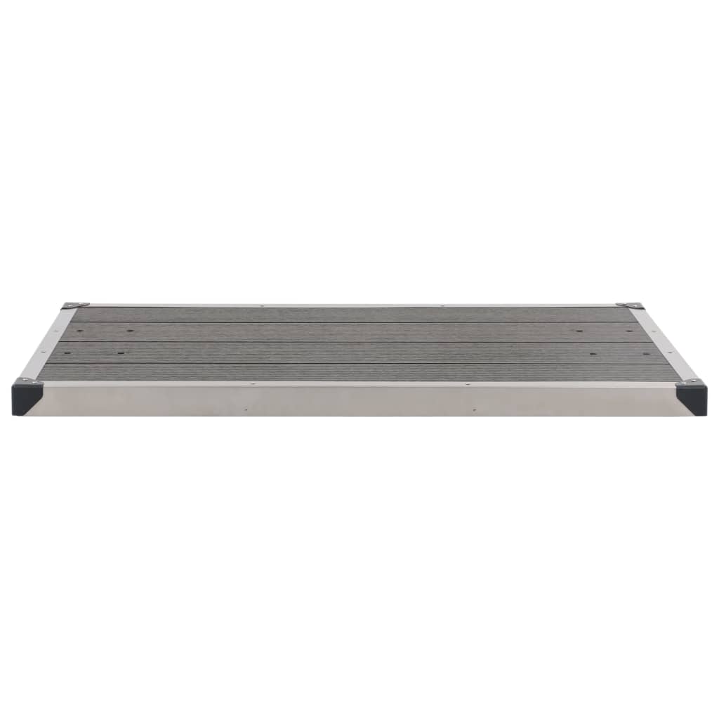 Gartendusche mit Grauer Bodenplatte 230 cm Edelstahl