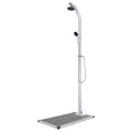 Gartendusche mit Grauer Bodenplatte 220 cm Aluminium