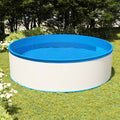 Planschbecken mit Einhängeskimmer und Pumpe 350x90 cm Weiß