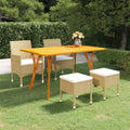 5-tlg. Garten-Essgruppe Beige