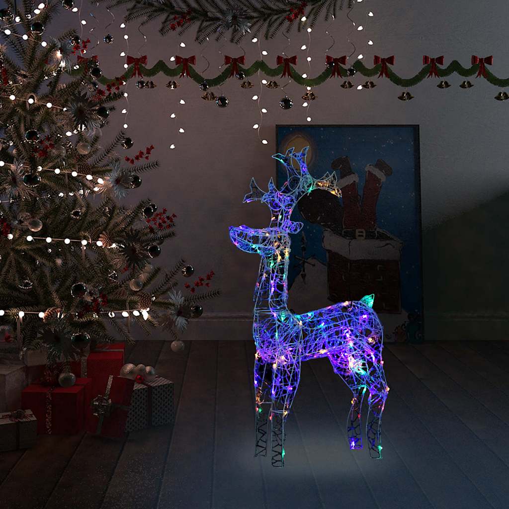LED-Rentier Weihnachtsdeko 90 LEDs 60x16x100 cm Acryl