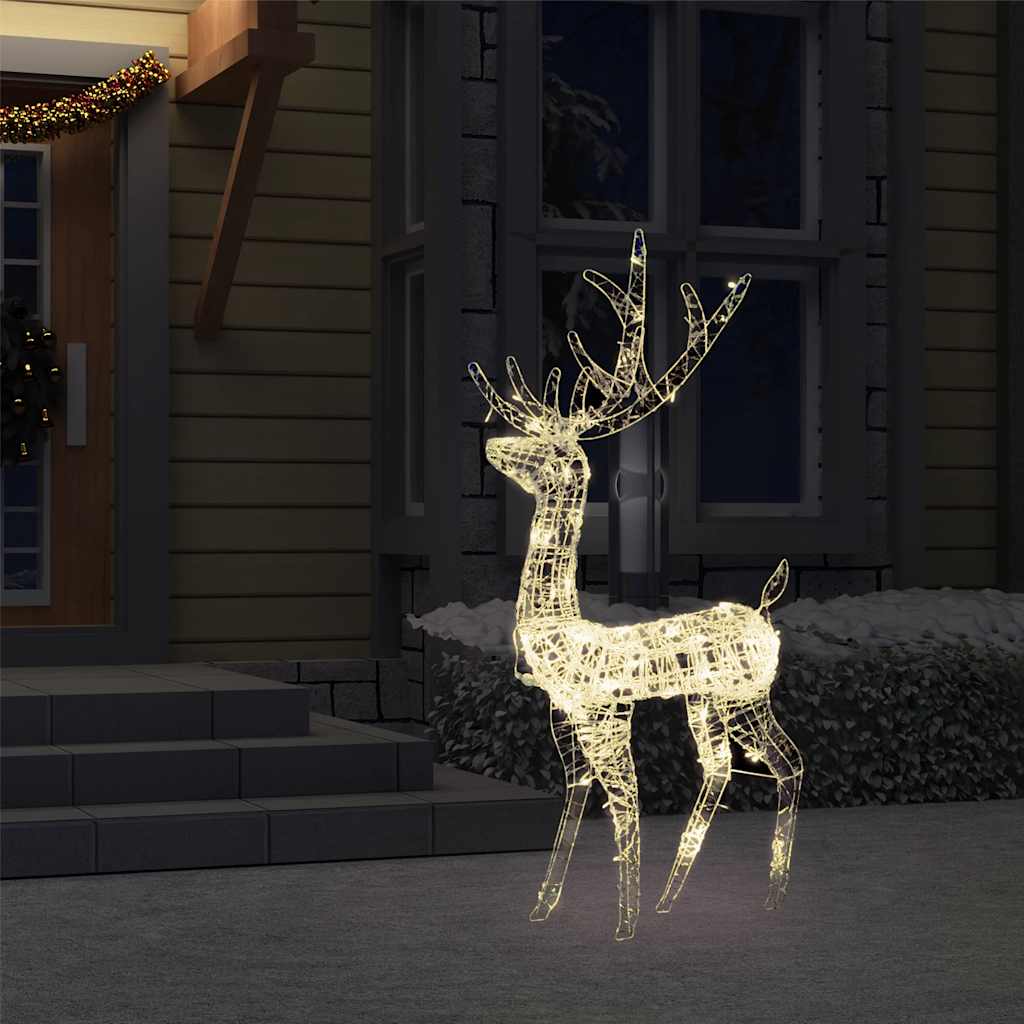 LED-Rentier Acryl Weihnachtsdekoration 140 LEDs 120 cm Warmweiß