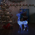 LED-Rentier Acryl Weihnachtsdekoration 140 LEDs 120 cm Blau