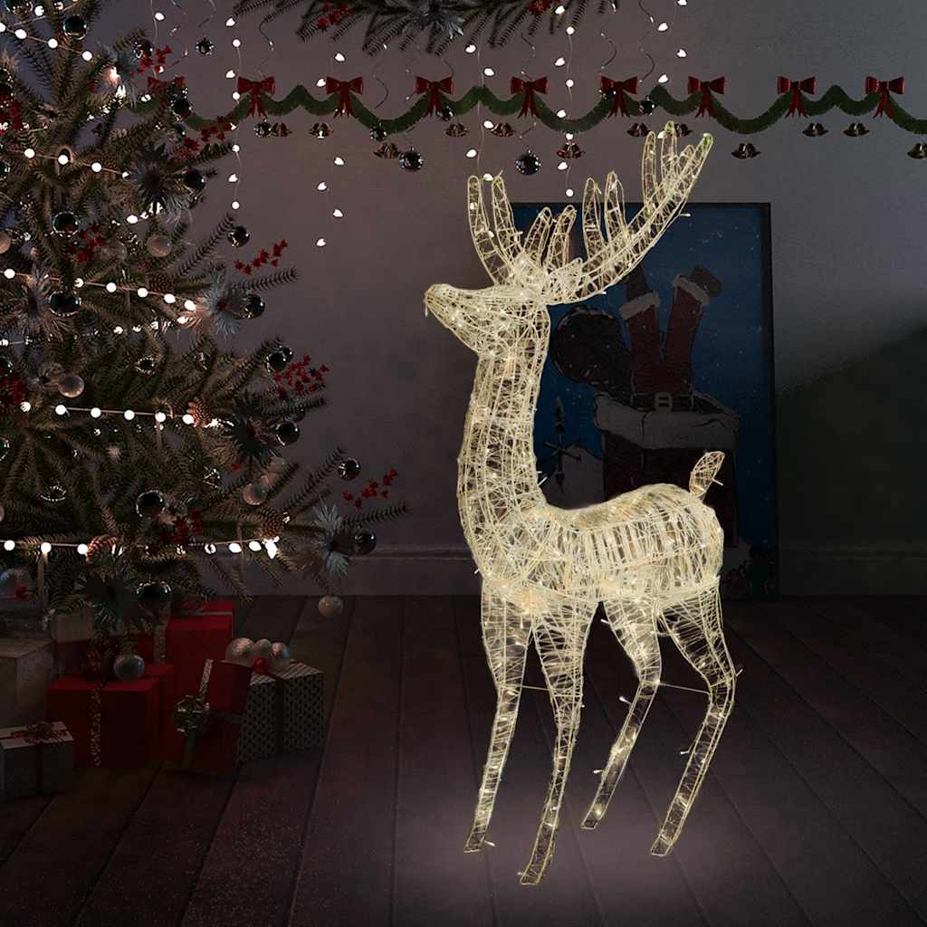 LED-Rentier XXL Acryl Weihnachtsdeko 250 LED 180 cm Warmweiß