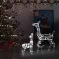 LED-Rentier-Familie Weihnachtsdeko Acryl 160 LED Kaltweiß