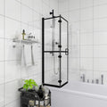 Faltbare Duschkabine ESG Schwarz 80x140 cm