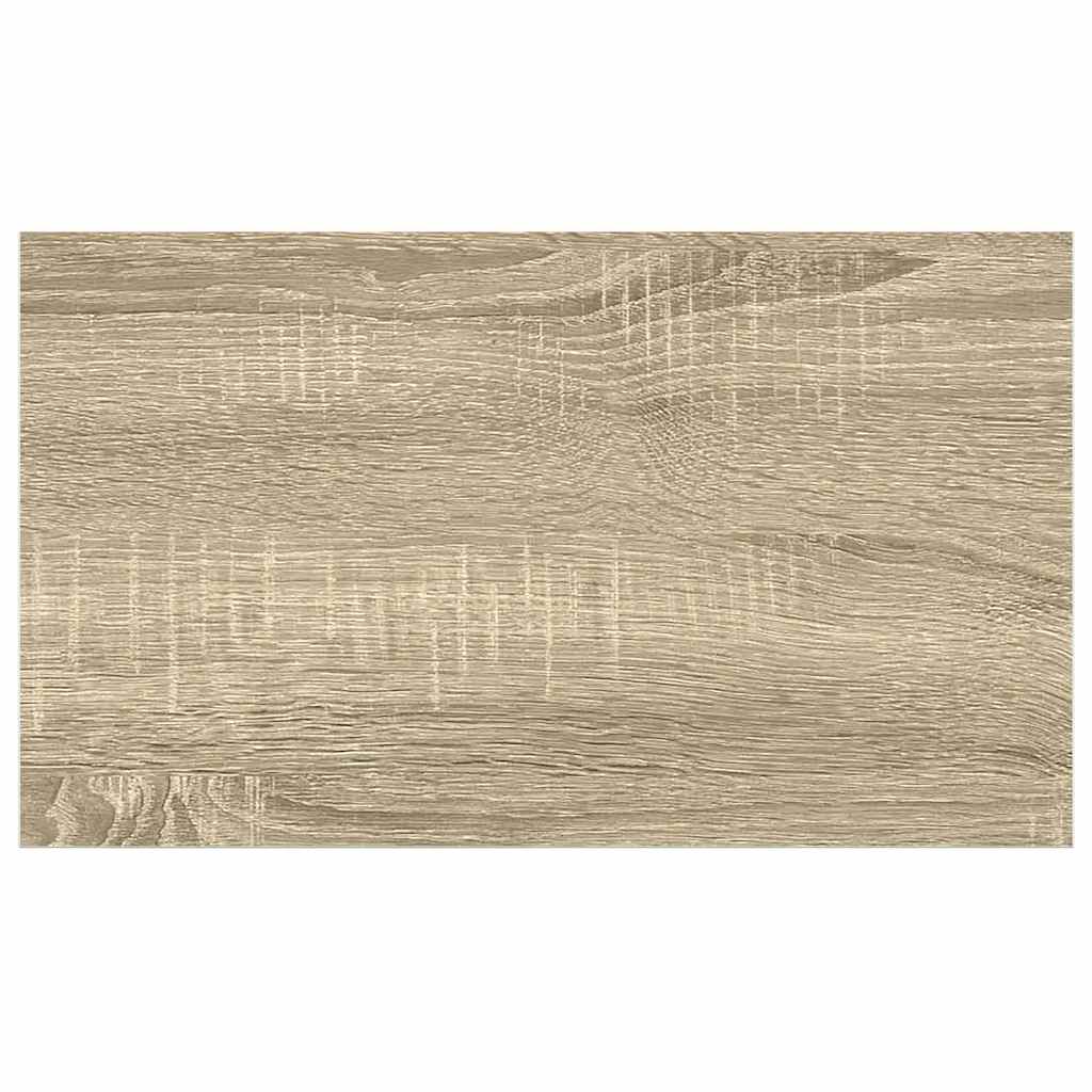 Schweberegale 2 Stk. Eichen-Optik und Weiß 40x23x3,8 cm MDF