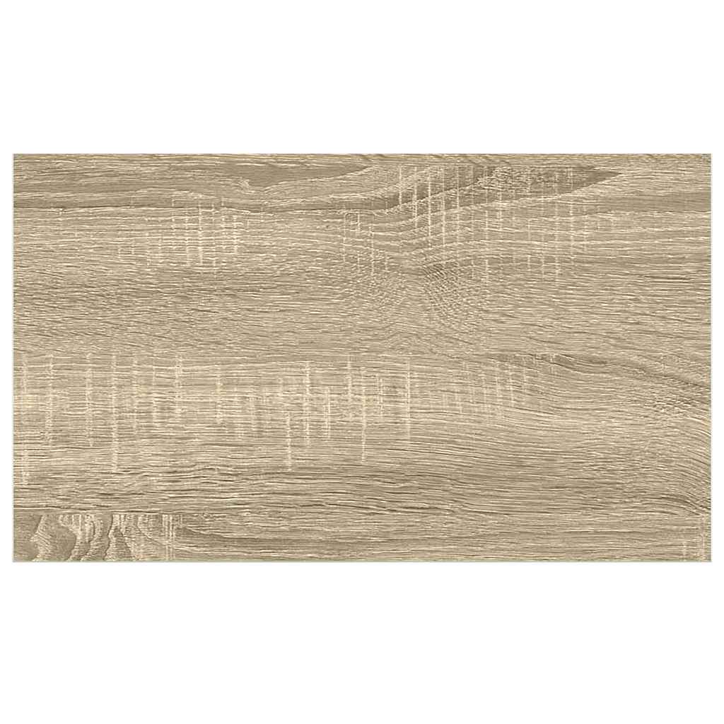Schweberegale 4 Stk. Eichen-Optik und Weiß 50x23x3,8 cm MDF