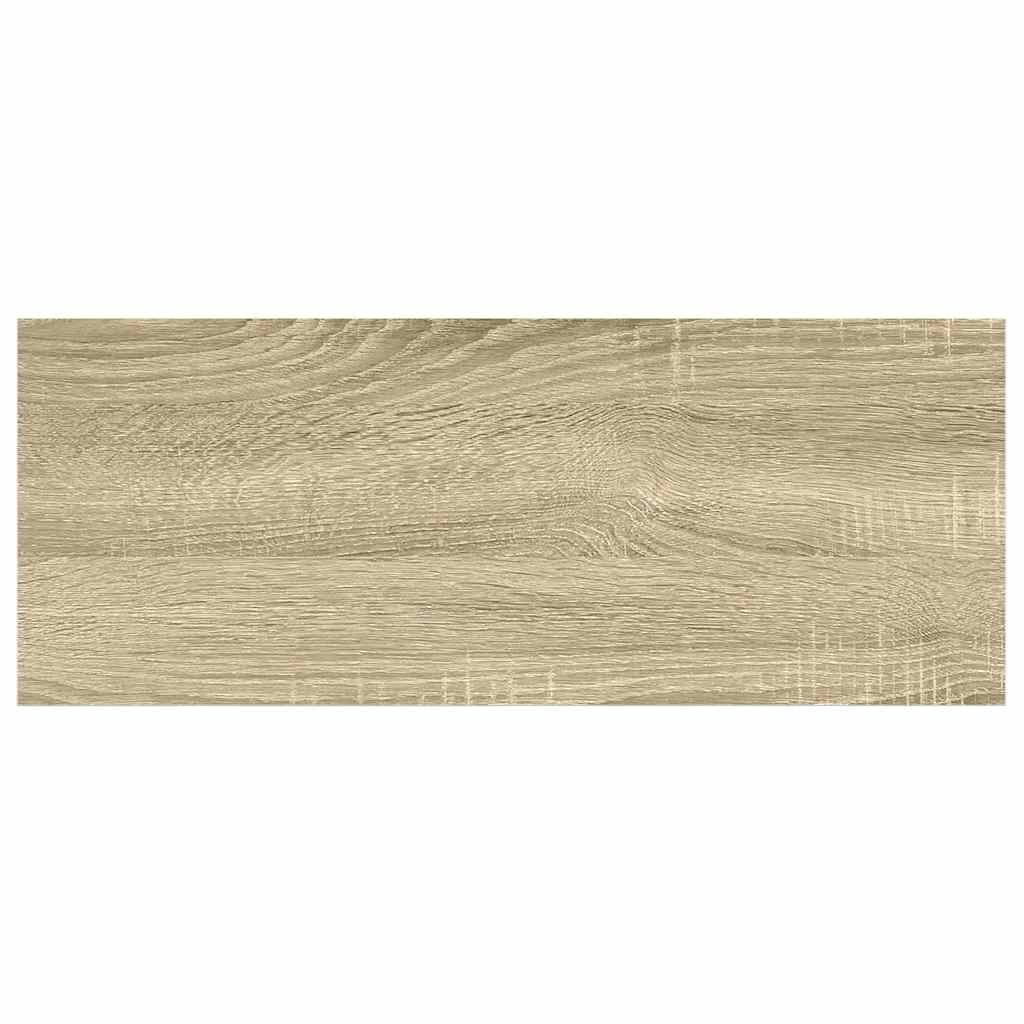 Schweberegal Eichen-Optik und Weiß 60x23,5x3,8 cm MDF