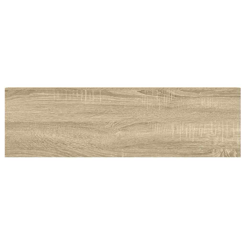 Schweberegal Eichenoptik und Weiß 90x23,5x3,8 cm MDF