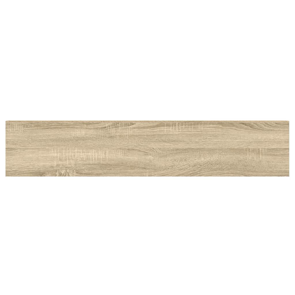 Schweberegal Eichen-Optik und Weiß 120x23,5x3,8 cm MDF