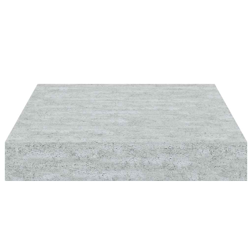 Schweberegale 4 Stk. Betongrau 23x23,5x3,8 cm MDF
