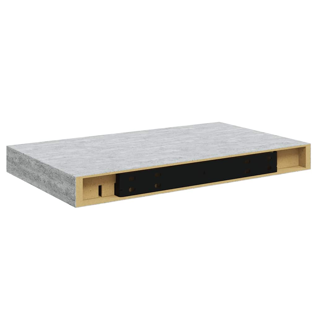 Schweberegale 4 Stk. Betongrau 40x23x3,8 cm MDF