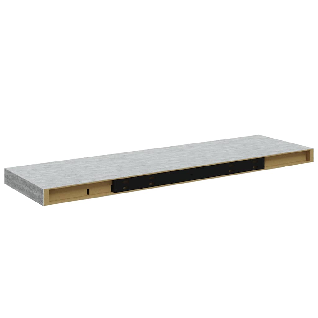 Schweberegal Betongrau 80x23,5x3,8 cm MDF