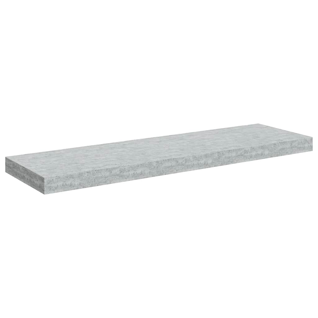 Schweberegale 2 Stk. Betongrau 80x23,5x3,8 cm MDF