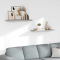 Schweberegale 2 Stk. Betongrau 80x23,5x3,8 cm MDF