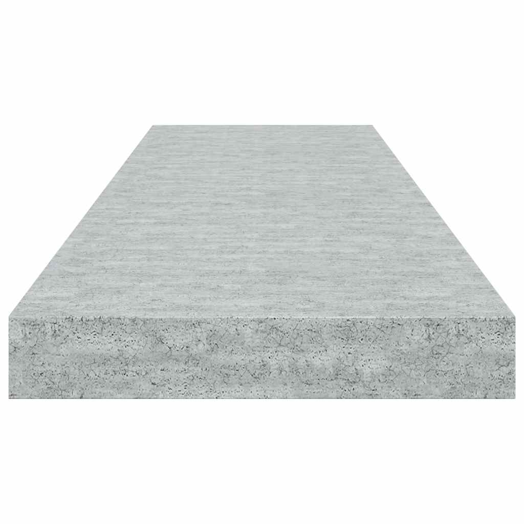 Schweberegale 4 Stk. Betongrau 80x23,5x3,8 cm MDF
