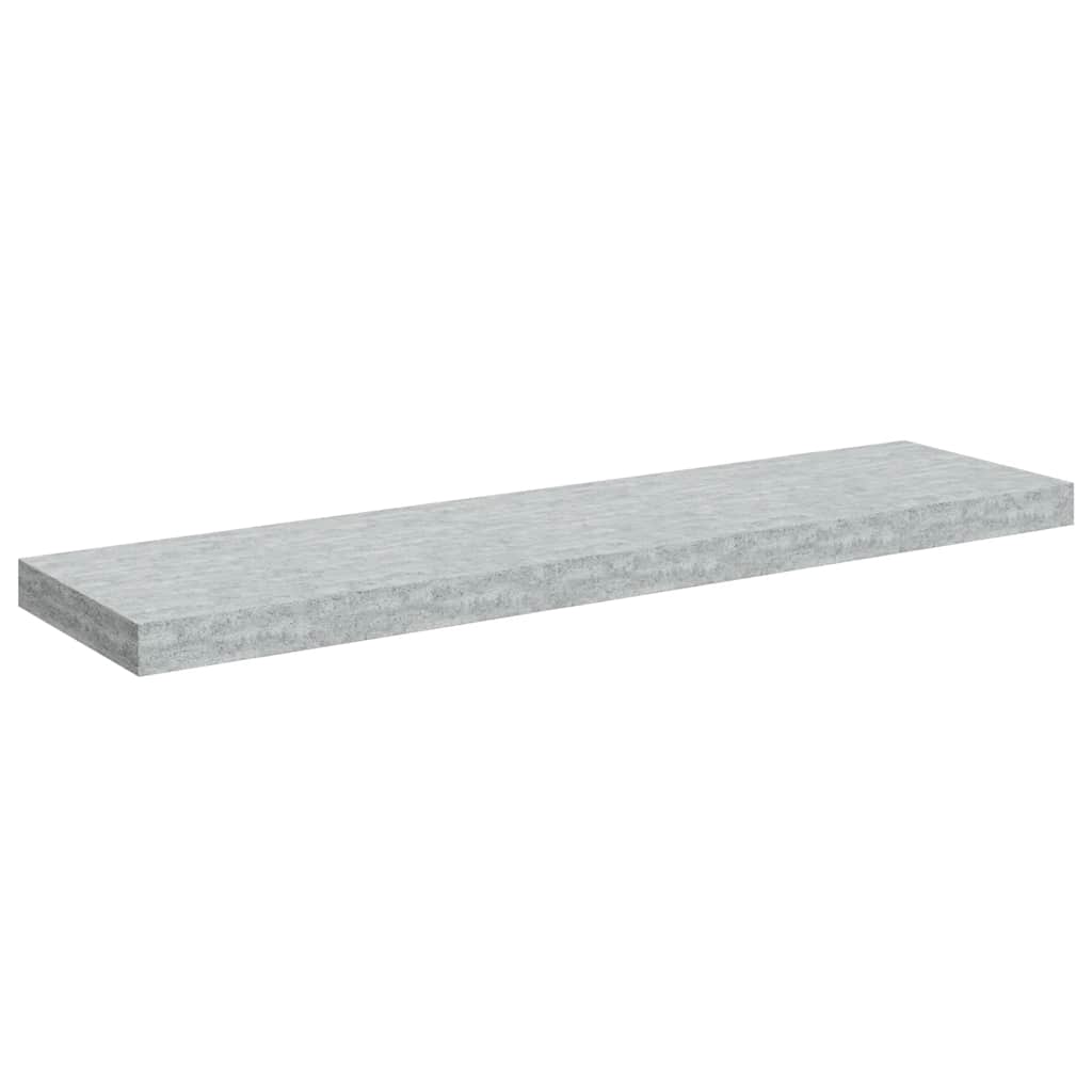 Schweberegale 2 Stk. Betongrau 90x23,5x3,8 cm MDF