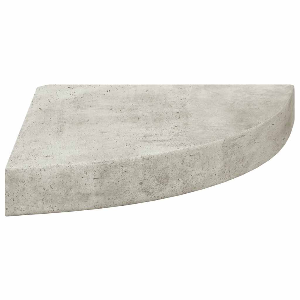 Eck-Schweberegale 4 Stk. Betongrau 25x25x3,8 cm MDF