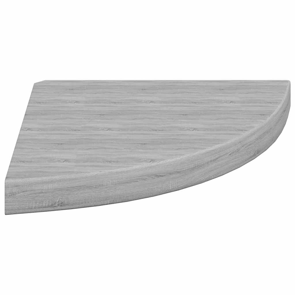Eck-Schweberegale 2 Stk. Betongrau 35x35x3,8 cm MDF