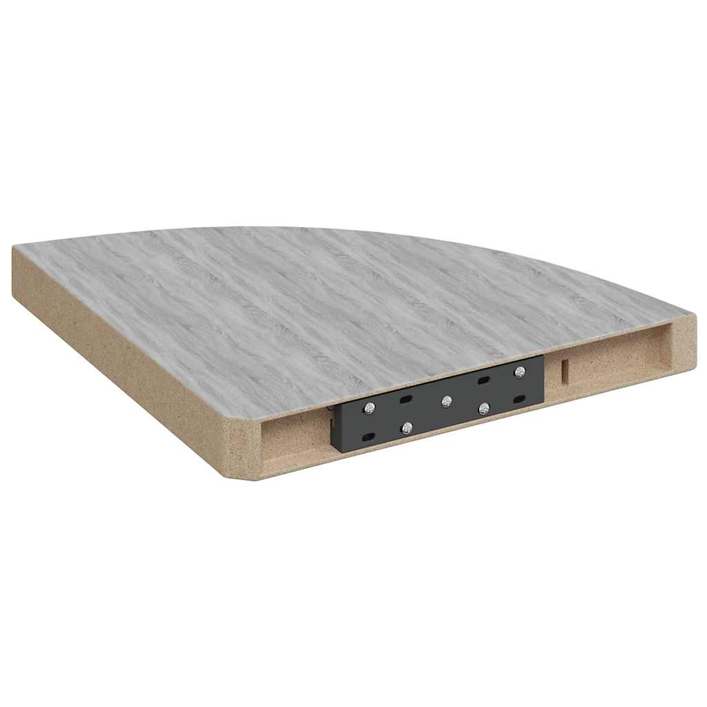 Eck-Schweberegale 2 Stk. Betongrau 35x35x3,8 cm MDF