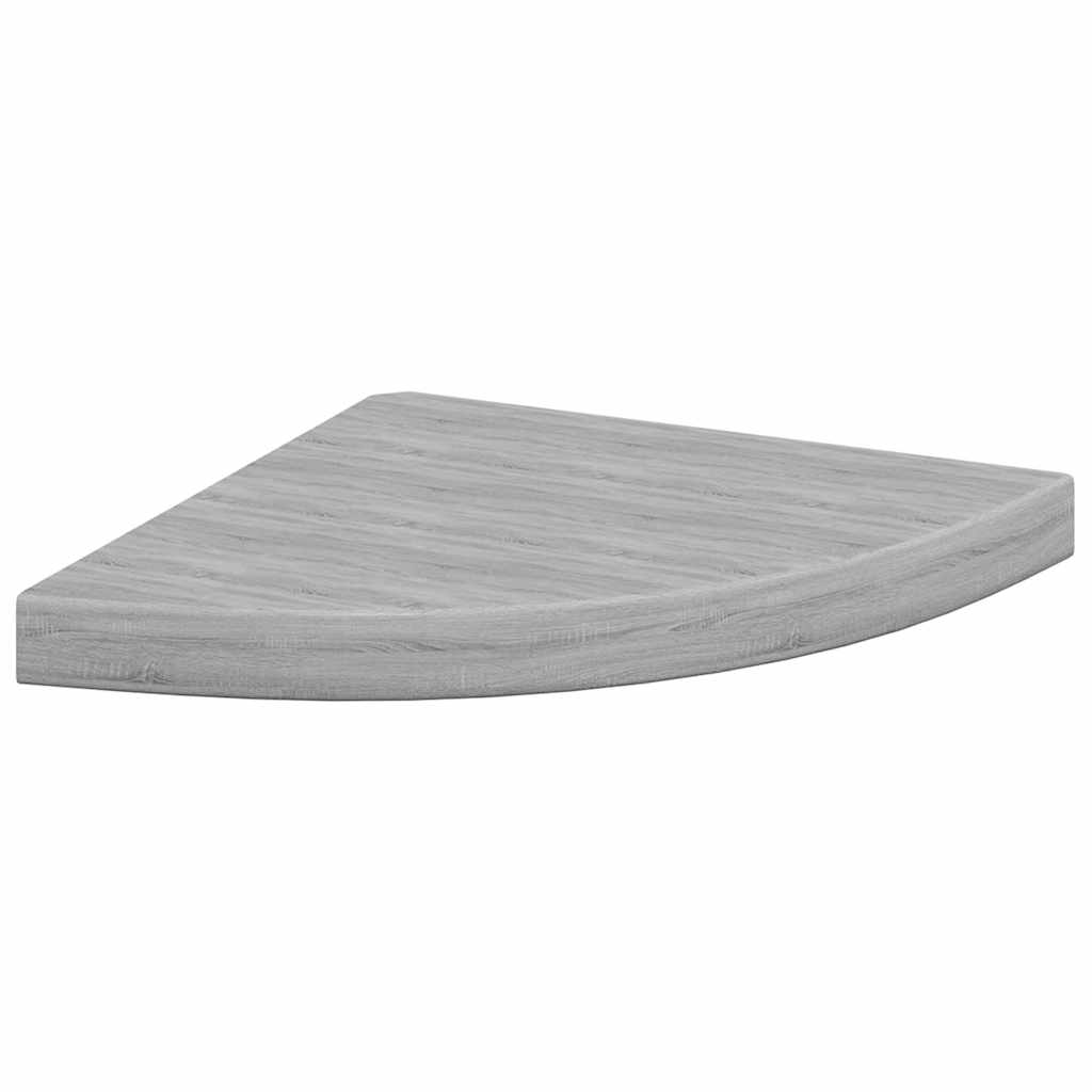 Eck-Schweberegale 4 Stk. Betongrau 35x35x3,8 cm MDF