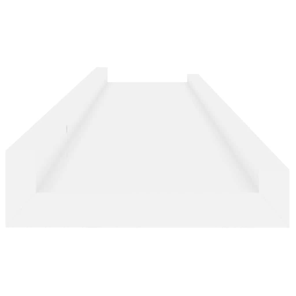 Wandregale 4 Stk. Hochglanz-Weiß 80x9x3 cm
