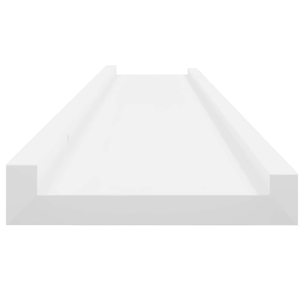 Wandregale 2 Stk. Weiß 100x9x3 cm