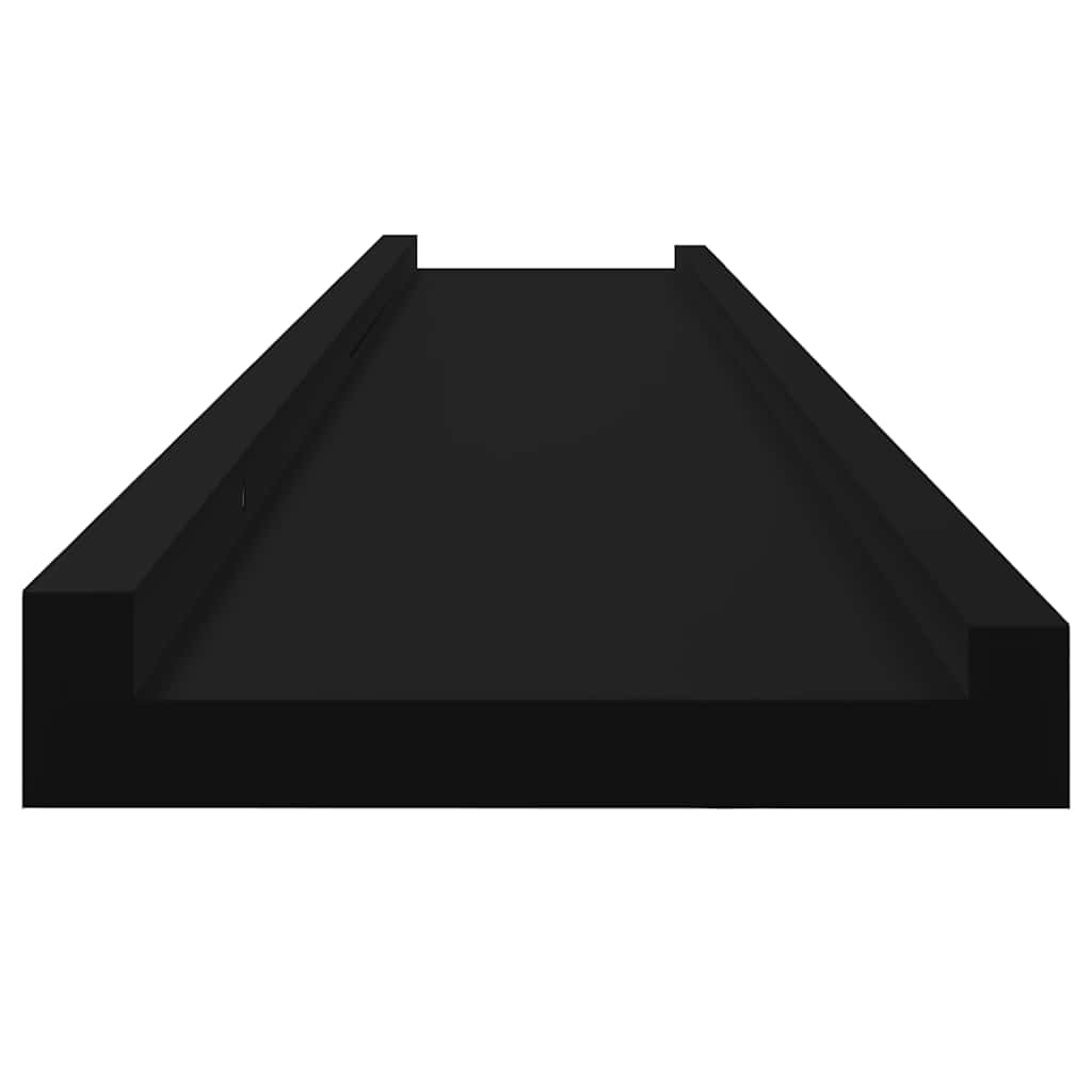 Wandregale 2 Stk. Schwarz 100x9x3 cm