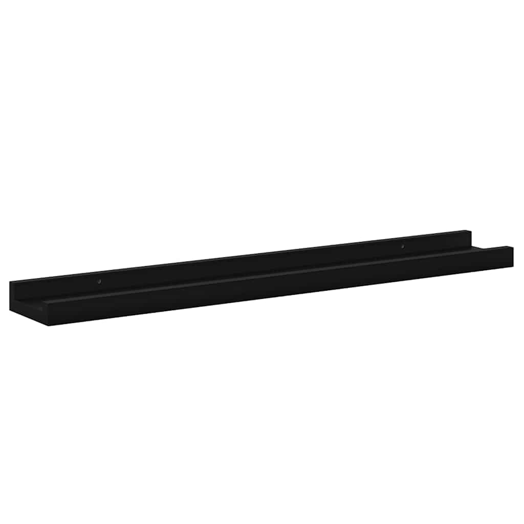 Wandregale 4 Stk. Schwarz 60x9x3 cm