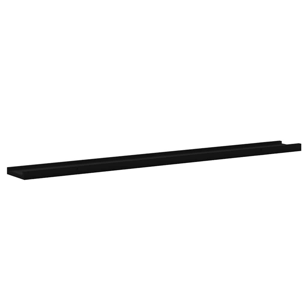 Wandregale 4 Stk. Schwarz 100x9x3 cm