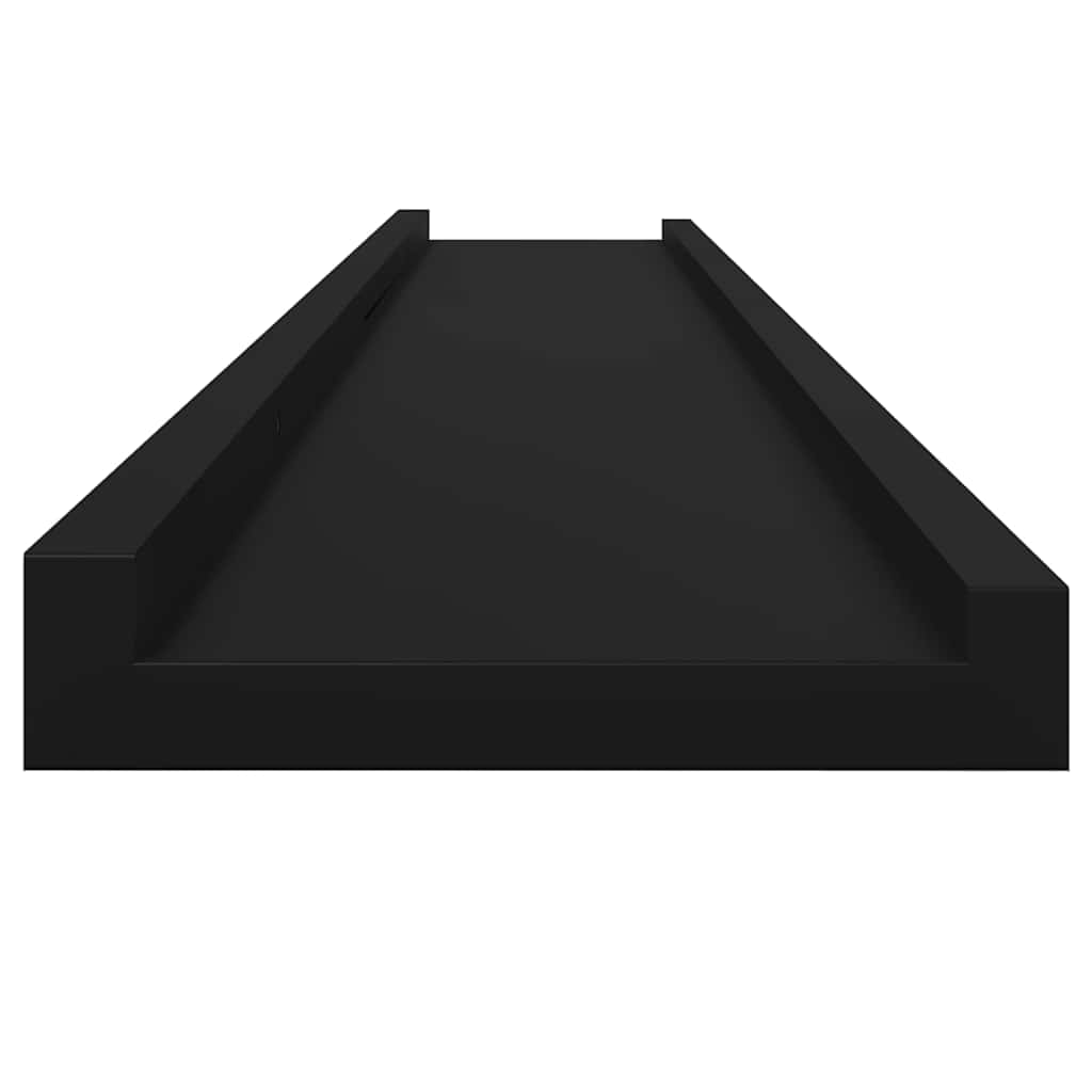 Wandregale 4 Stk. Schwarz 115x9x3 cm