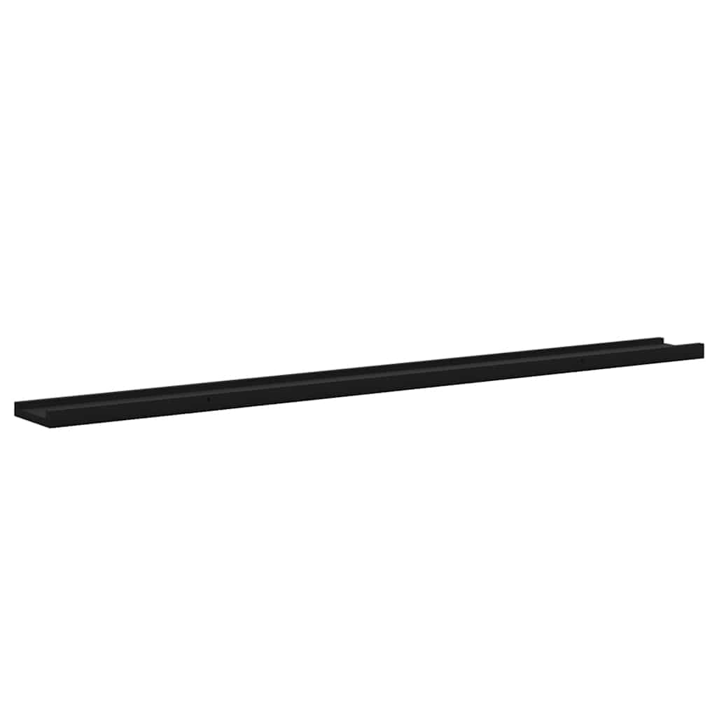 Wandregale 4 Stk. Schwarz 115x9x3 cm