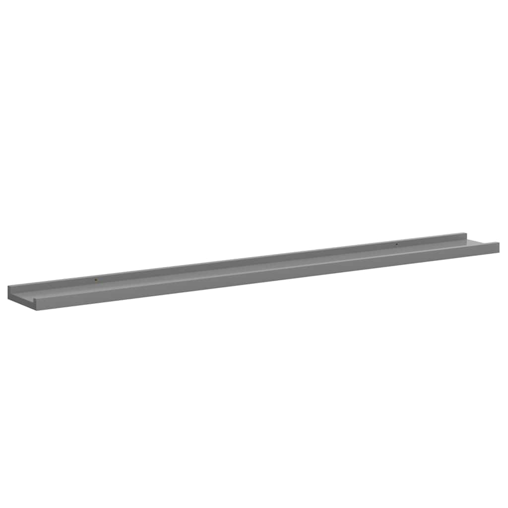 Wandregale 2 Stk. Grau 100x9x3 cm