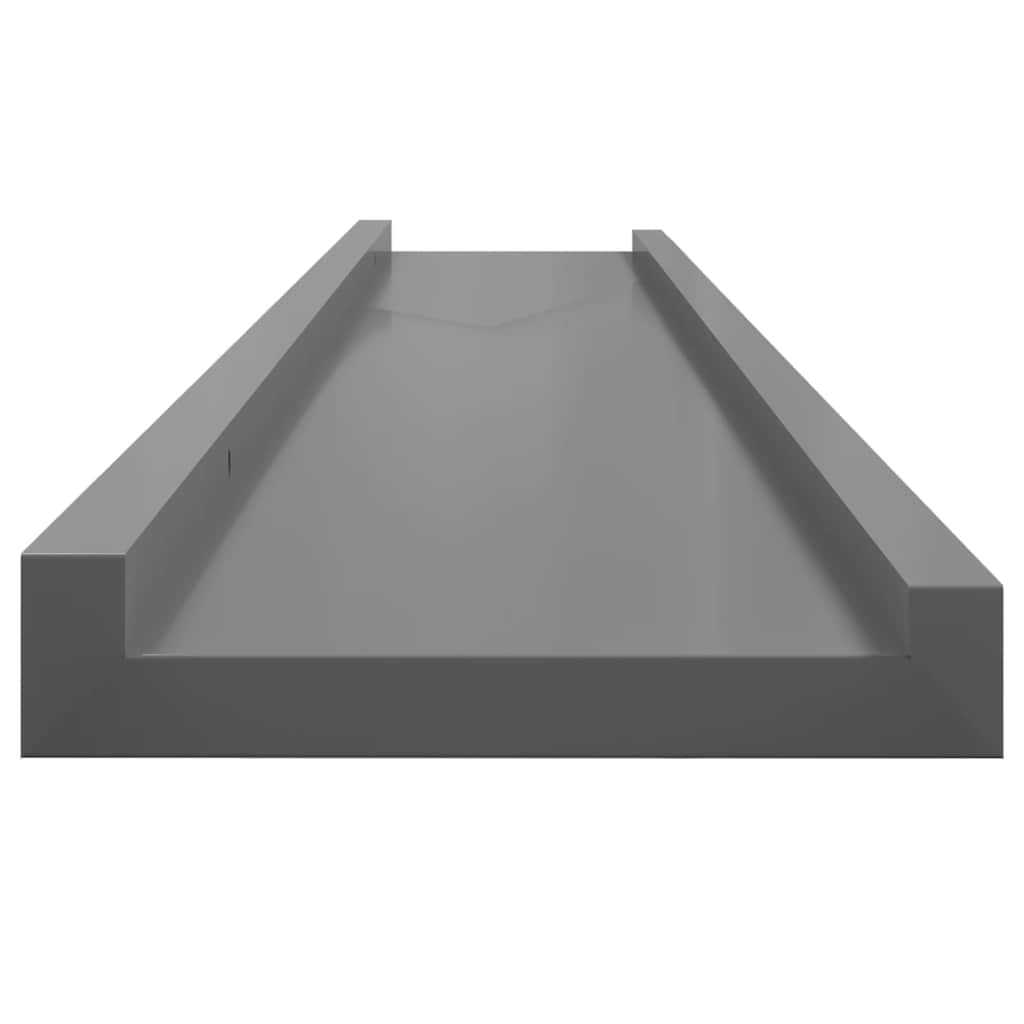 Wandregale 2 Stk. Grau 100x9x3 cm