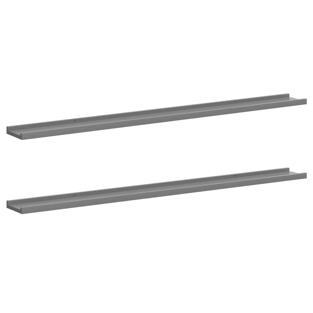 Wandregale 2 Stk. Grau 115x9x3 cm