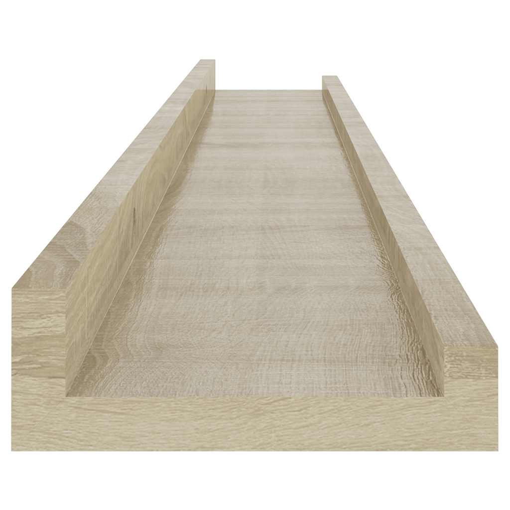 Wandregale 2 Stk. Sonoma-Eiche 80 x 9 x 3 cm