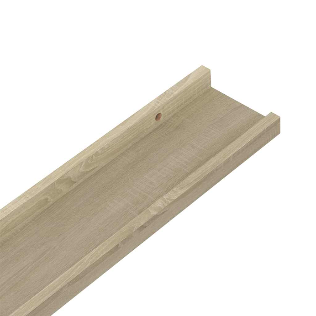 Wandregale 2 Stk. Sonoma-Eiche 80 x 9 x 3 cm