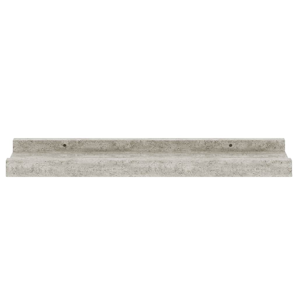 Wandregale 2 Stk. Betongrau 40x9x3 cm