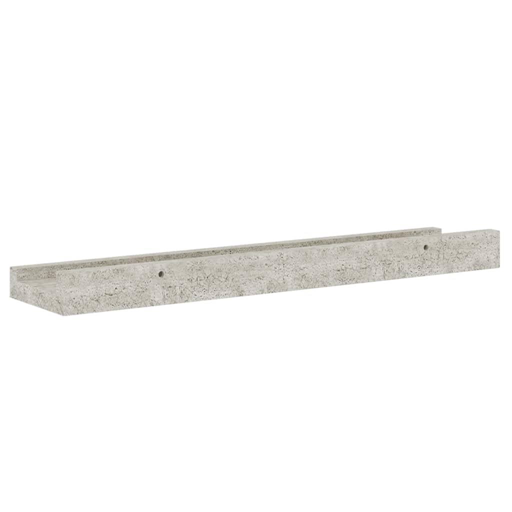 Wandregale 2 Stk. Betongrau 40x9x3 cm