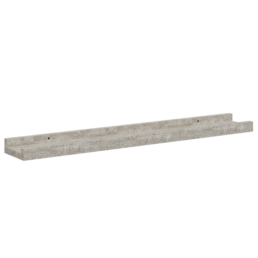 Wandregale 2 Stk. Betongrau 60x9x3 cm