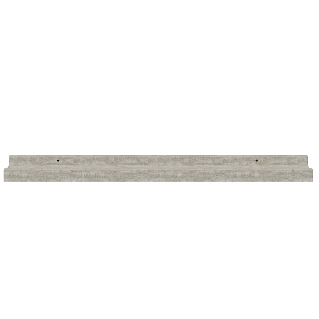 Wandregale 2 Stk. Betongrau 60x9x3 cm