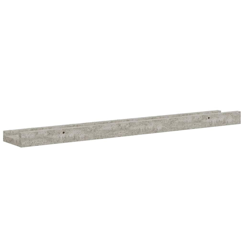 Wandregale 2 Stk. Betongrau 60x9x3 cm