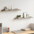 Wandregale 2 Stk. Betongrau 60x9x3 cm