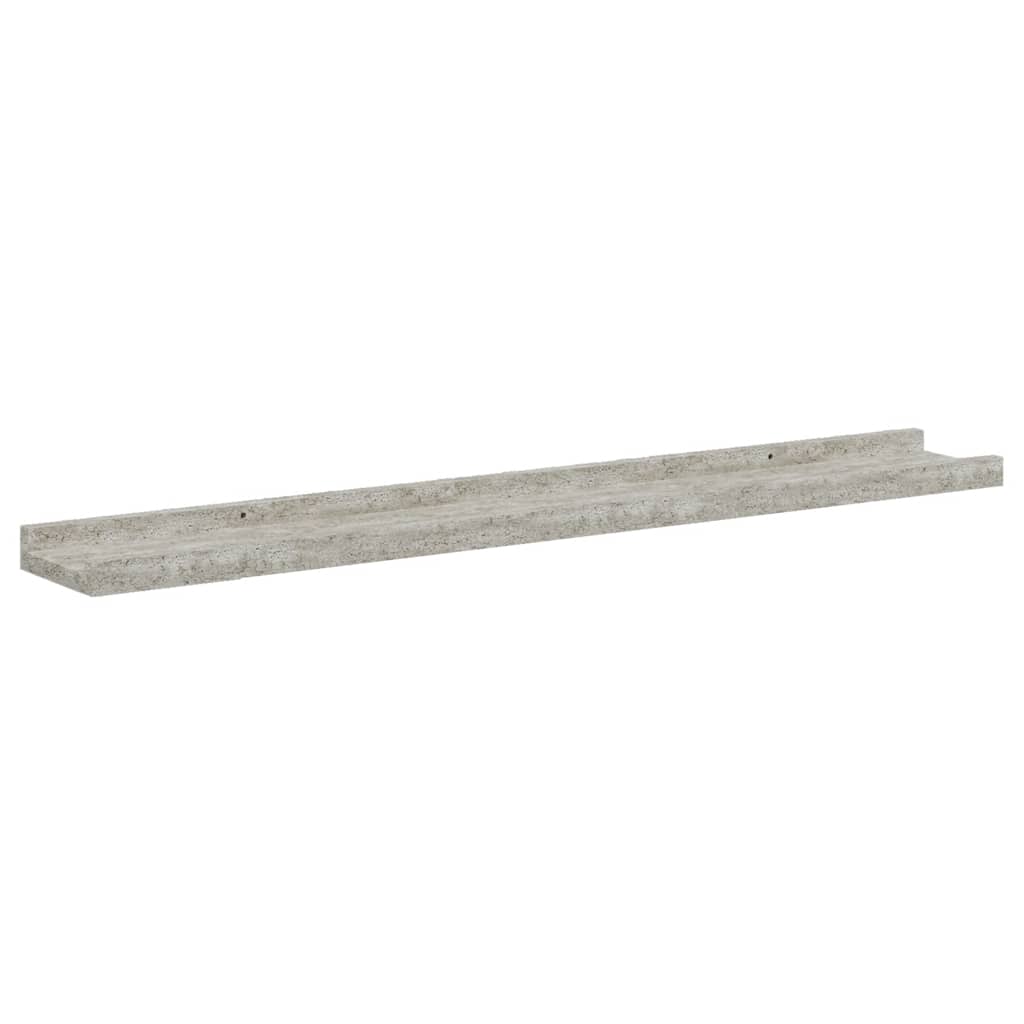 Wandregale 2 Stk. Betongrau 80x9x3 cm