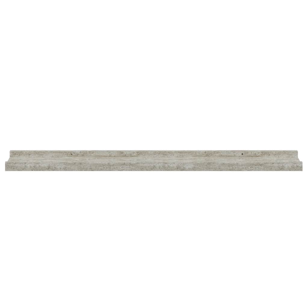 Wandregale 2 Stk. Betongrau 80x9x3 cm