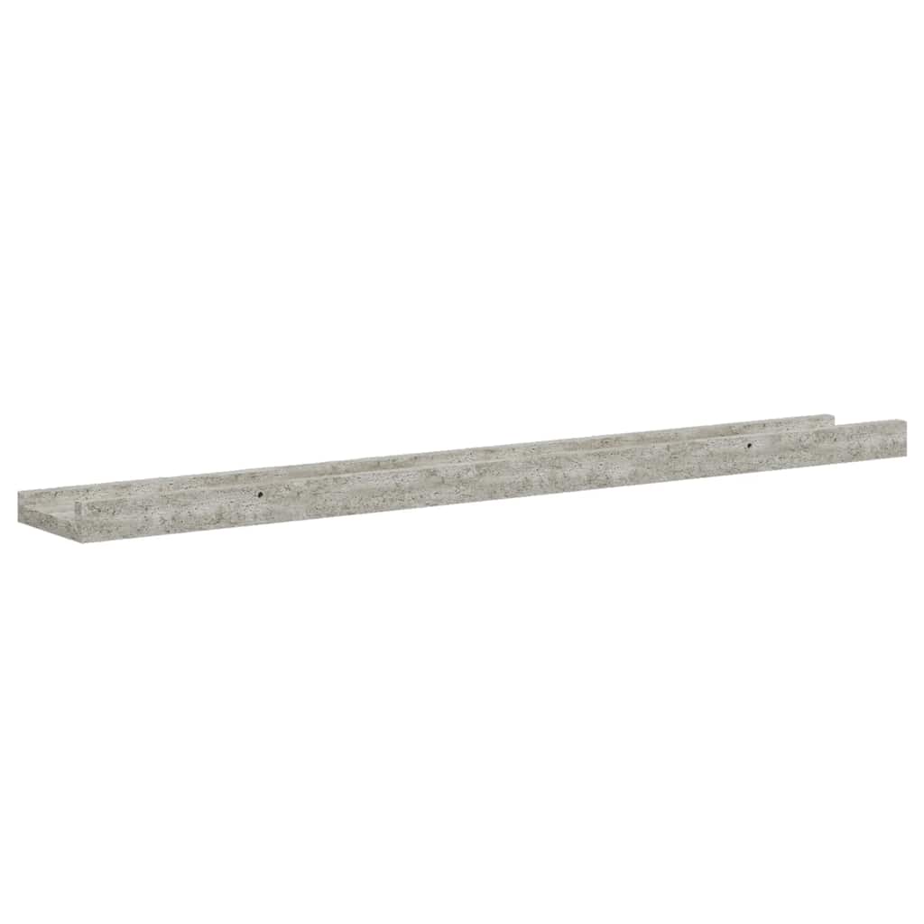 Wandregale 2 Stk. Betongrau 80x9x3 cm
