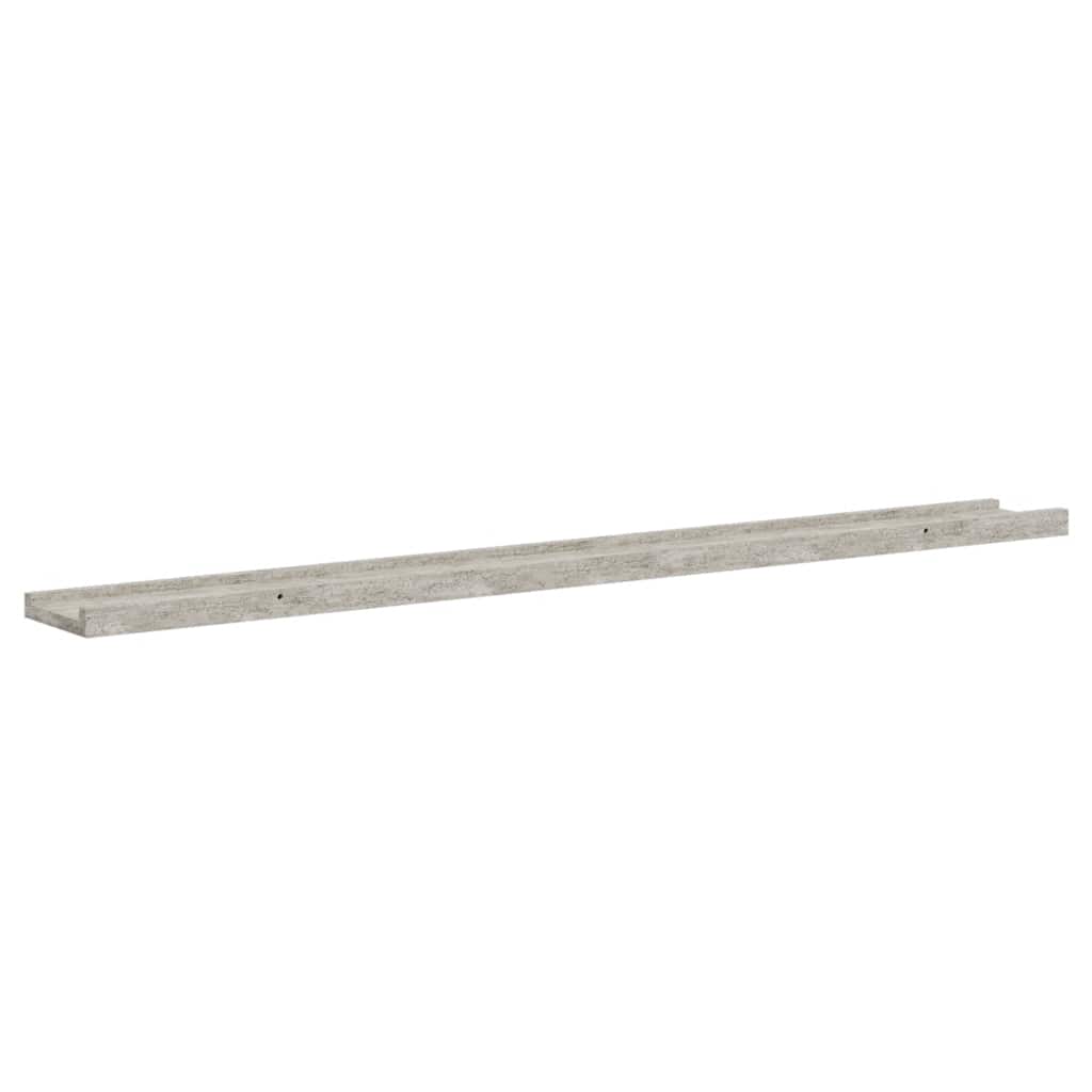 Wandregale 2 Stk. Betongrau 100x9x3 cm