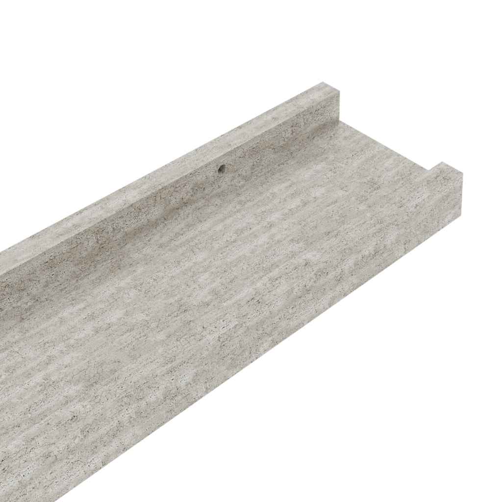 Wandregale 2 Stk. Betongrau 115x9x3 cm